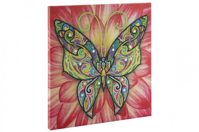 GRAFIX Diamantové malování na rámu Motýl 30x30cm