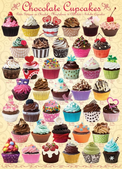 EUROGRAPHICS Puzzle Čokoládové dortíky (Cupcakes) 1000 dílků