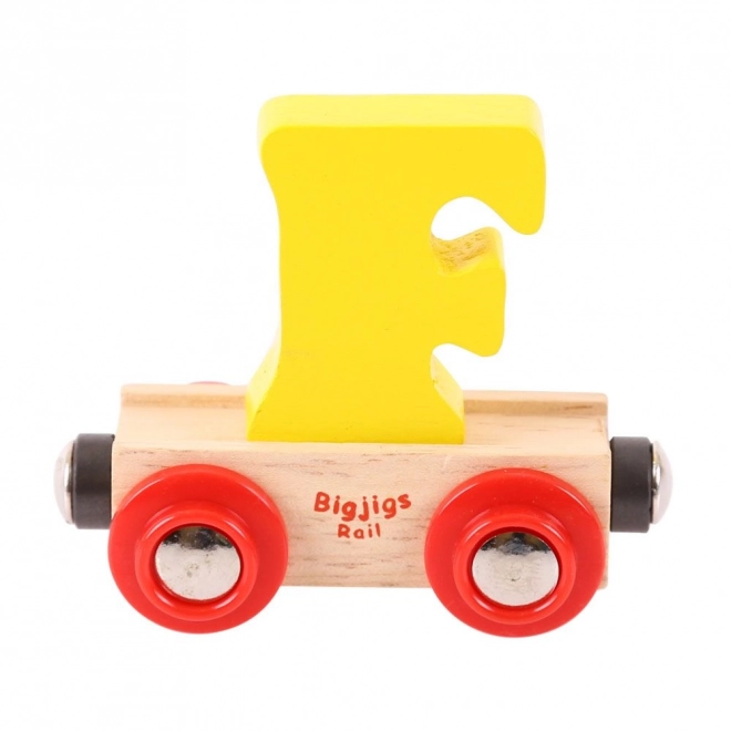 Bigjigs Rail dřevěný vagónek s písmenem F
