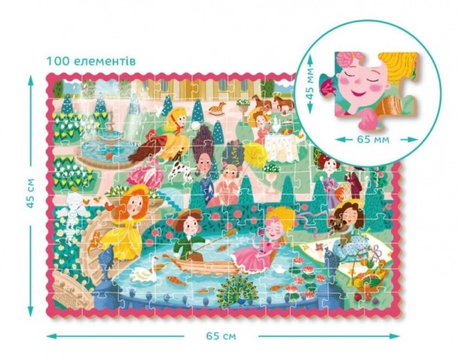 Puzzle Princezny na promenádě - 100 dílků