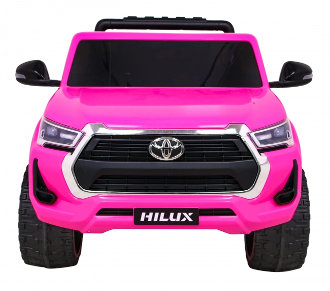 Toyota Hilux na baterie pro děti Růžová + pohon 4x4 + dálkové ovládání + 2 místa k sezení + rádio MP3 + LED