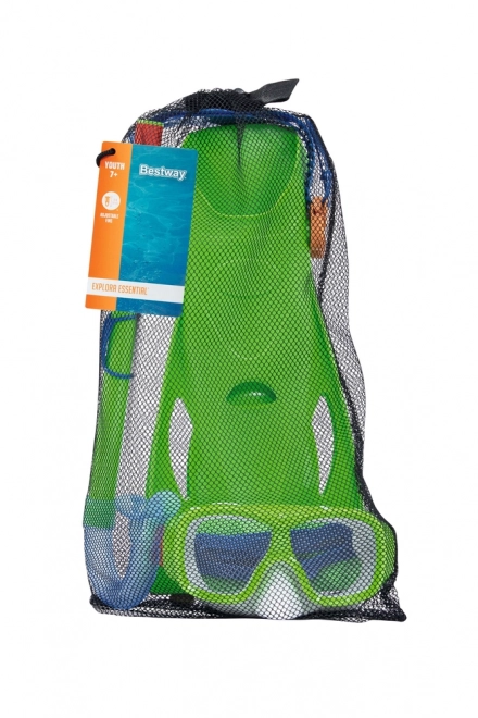 Potápěčský set Maska, trubice, ploutve Bestway 25019 – Zelený
