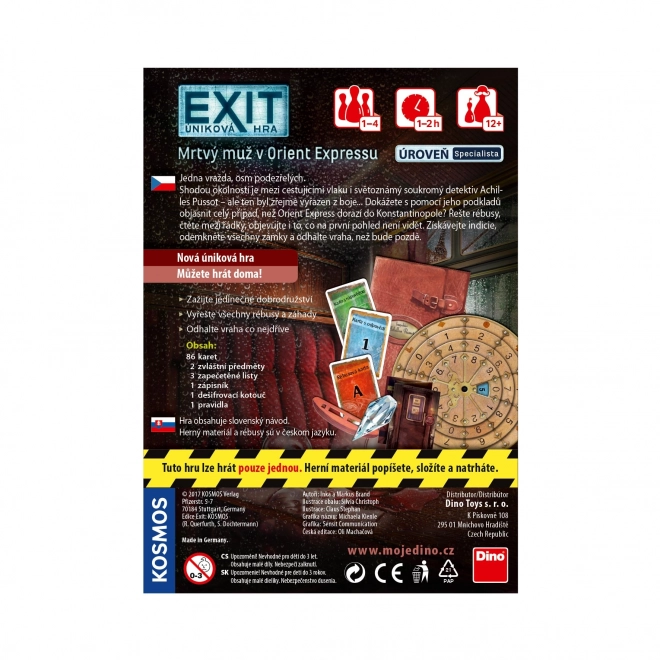 Exit úniková hra: Mrtvý muž v Orient Expressu
