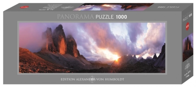 HEYE Panoramatické puzzle Tre Cime, Dolomity, Itálie 1000 dílků