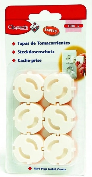 Dětská bezpečnostní záslepka do elektrické zásuvky EU – 6 ks