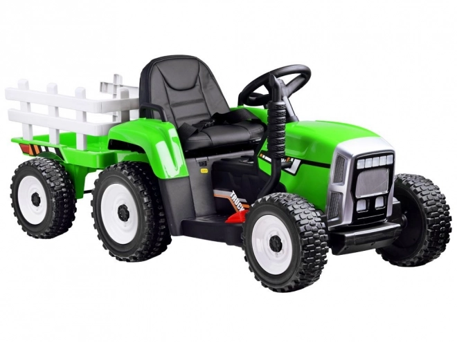 Akumulátorový traktor s vlečkou a dálkovým ovládáním – Zelená