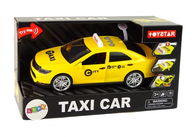Auto Taxi Vehicle 1:14 Světla Zvuky Žlutá