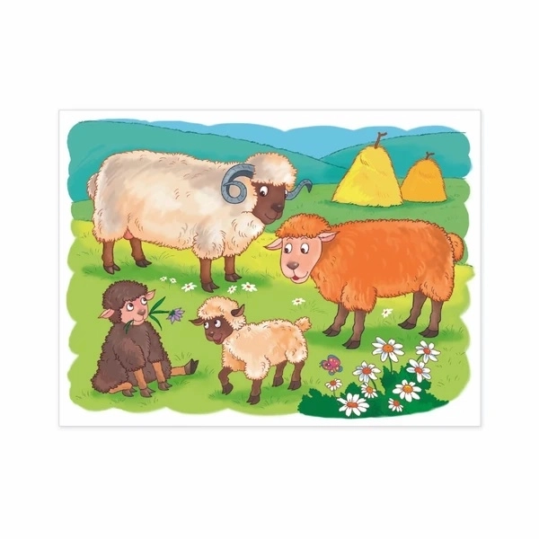 DINO Obrázkové kostky Na farmě, 12 kostek