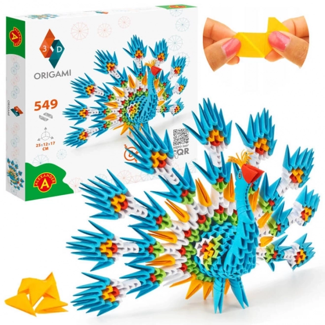 Kreativní Origami 3D Páv od Alexandera