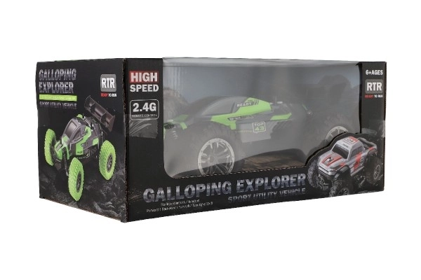 Auto RC Buggy rychlostní 2,4GHz plast 25cm na baterie v krabici 31x14x18cm – Zelené