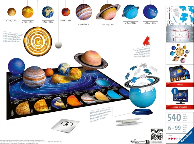 Ravensburger 3D puzzle sluneční soustava