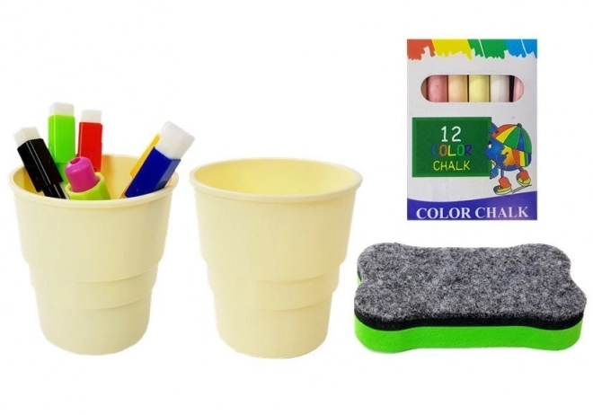 Dětská oboustranná magnetická tabule růžovo-fialová