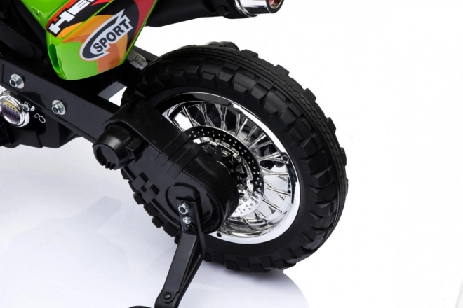 Dětské kolo Cross Battery vehicle Green + Assist wheels + LED sounds