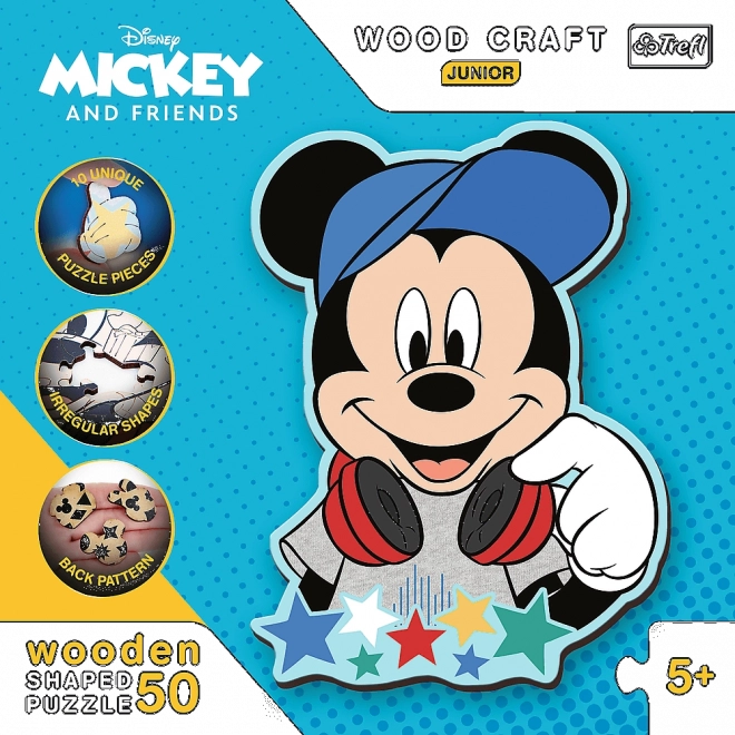Dřevěné puzzle junior - V Mickeyho světě 50 dílků