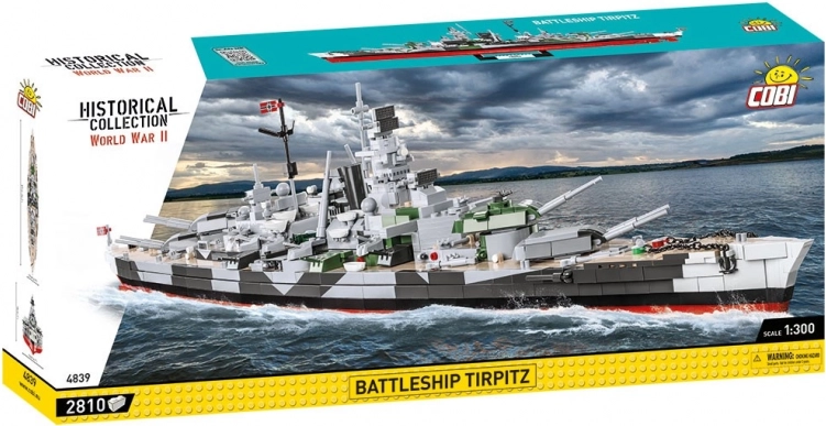 Stavebnice COBI Historical Collection – bitevní loď TIRPITZ (1:300, 2810 dílků)