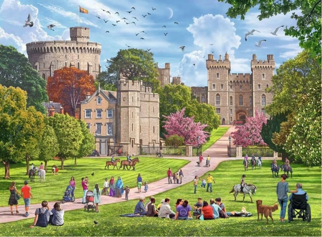 Ravensburger puzzle Královské rezidence Velké Británie 4x500 dílků
