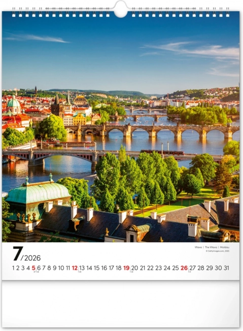 Nástěnný kalendář Praha 2026