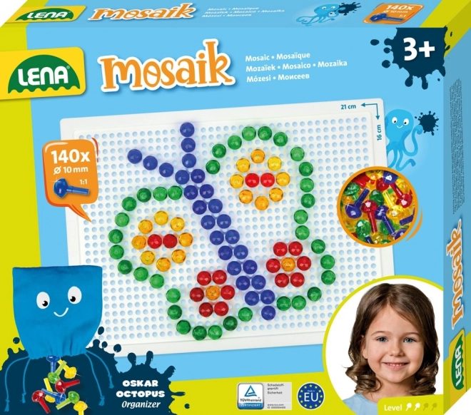 Kreativní mozaika s krystalovými kloboučky 140ks – Mozaika malá, 10 mm transparentní (140 ks)