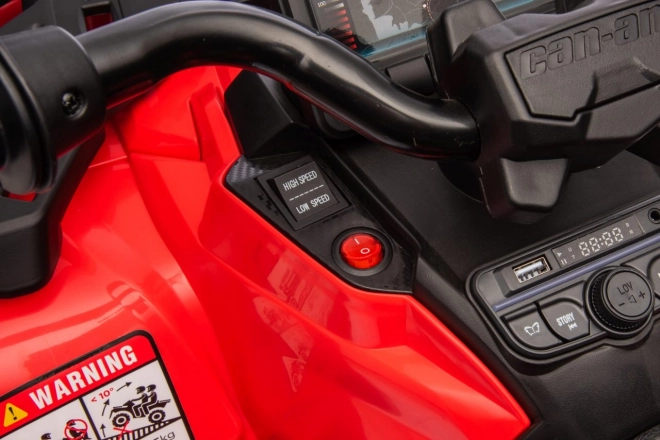 Elektrický dětský čtyřkolka Can-Am Outlander červená