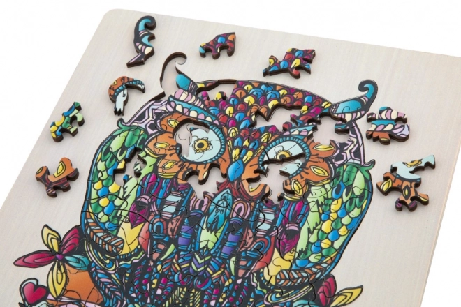 Obrysové puzzle sova