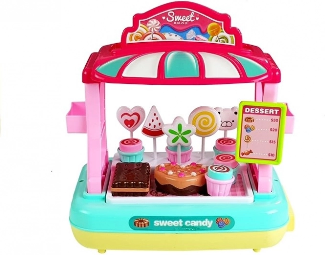 Sladký stánek pro hry na obchod