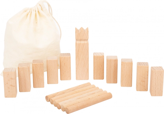 Malá Dřevěná Vikingská Hra Kubb Mini