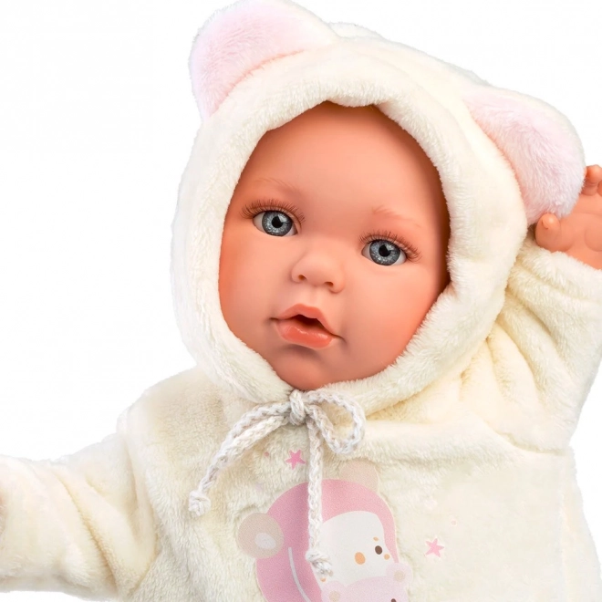 Llorens 14208 BABY JULIA - realistická panenka miminko s měkkým látkovým tělem - 42 cm