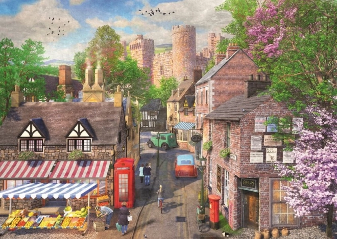 Puzzle Malebná ulička k zámku 1000 dílků