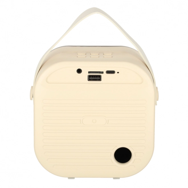 Karaoke reproduktor USB Bluetooth krémový