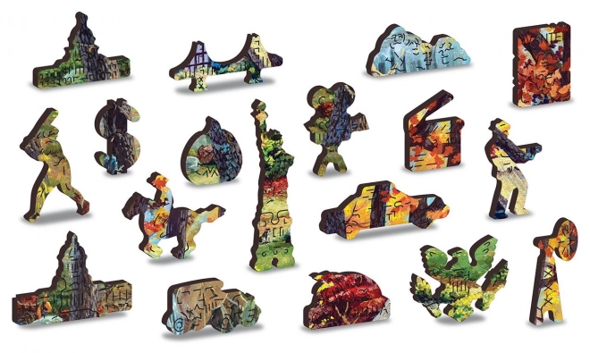 Dřevěné puzzle Chata v lese od WOODEN CITY
