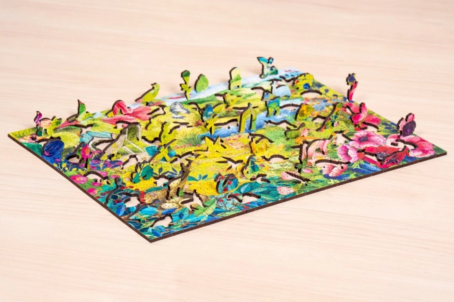 Dřevěné puzzle Divoká zahrada 500 dílků