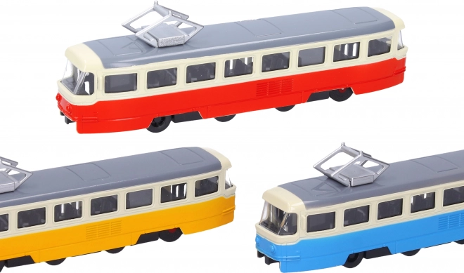 Tramvaj kovová s efekty 16 cm