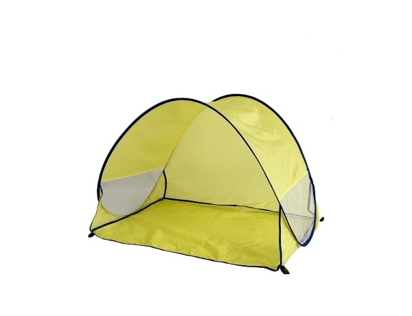 Stan plážový s UV filtrem 100x70x80cm samorozkládací polyester/kov obdelník v látkové tašce – Žlutý