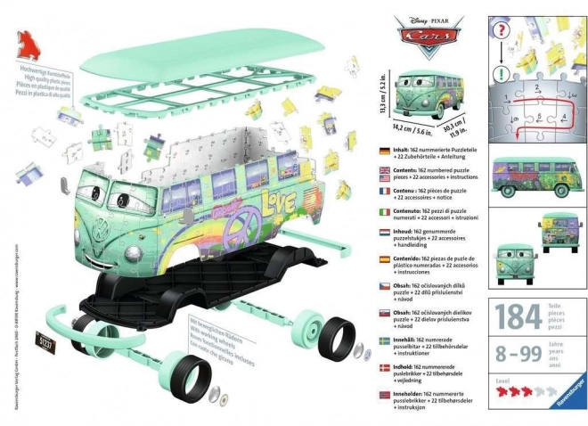 RAVENSBURGER 3D puzzle Autobus Cars: Fillmore 162 dílků