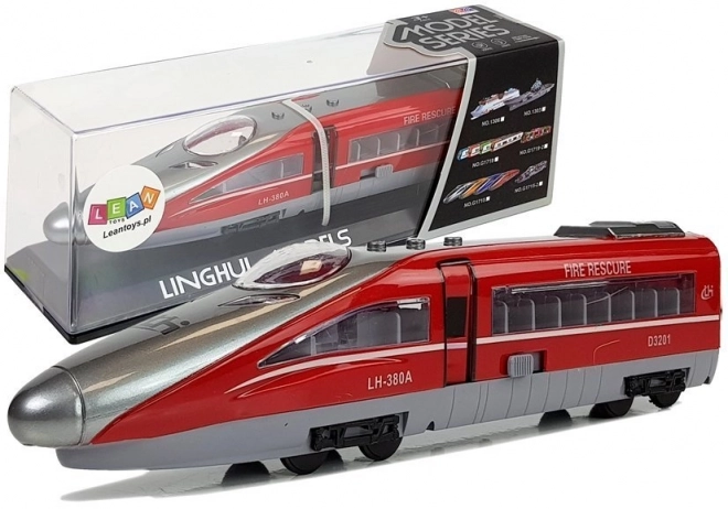 Vláček Pendolino s napínákem Červený se zvukem a světly