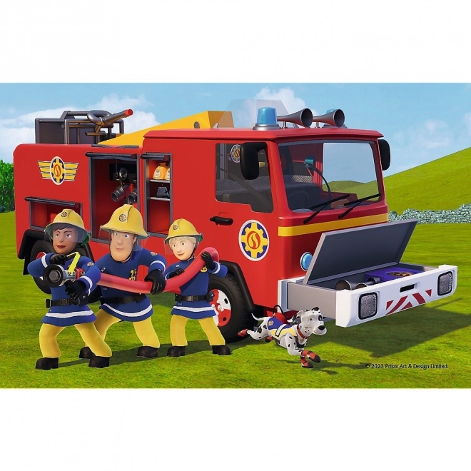 Puzzle Požárník Sam Na vodě