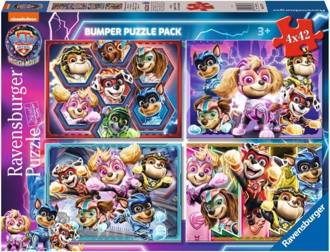RAVENSBURGER Puzzle Tlapková patrola ve velkofilmu 4x42 dílků