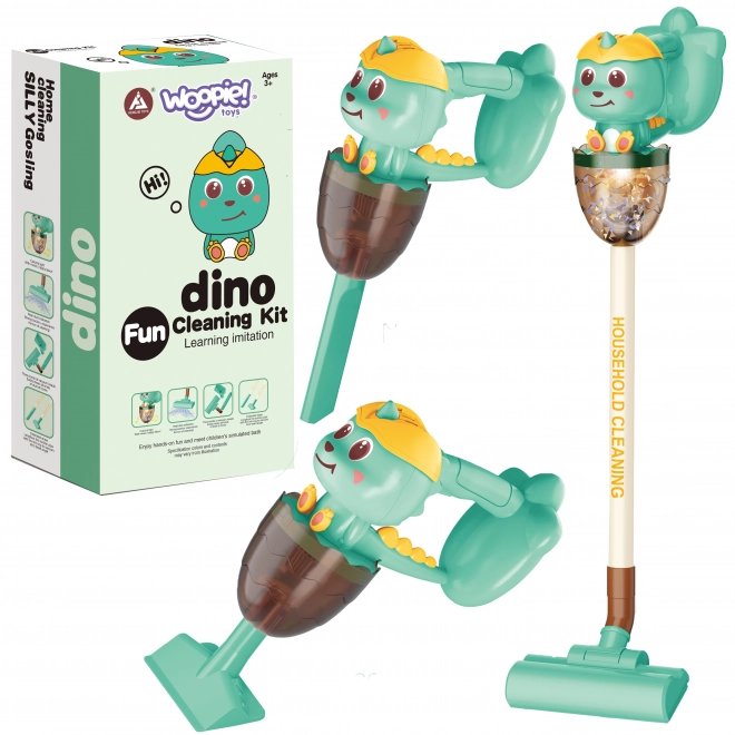 Woopie Interaktivní Dino Odkurzovač 3v1 Světlo Zvuk