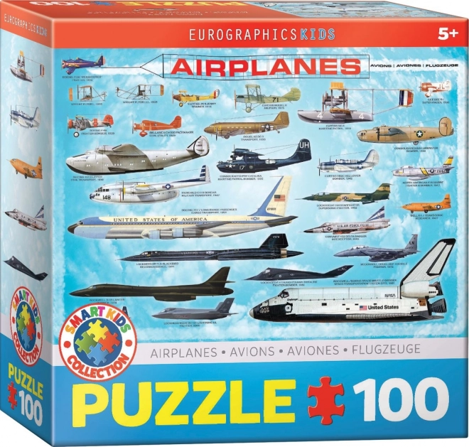 EUROGRAPHICS Puzzle Letadla 100 dílků