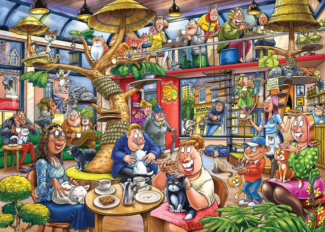 Jumbo Puzzle Wasgij Mystery: Kočičí šílenství 1000 dílků
