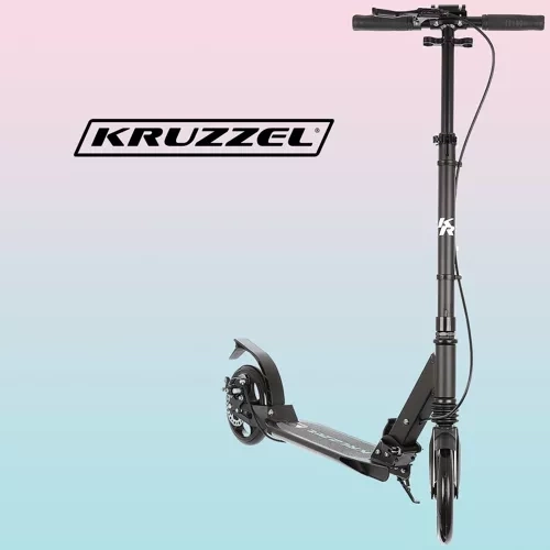 Odpružená koloběžka s ruční brzdou Kruzzel Hyperion B černá