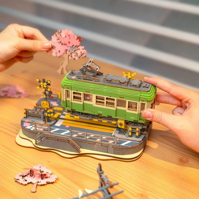 3D dřevěná skládačka Sakura stanice
