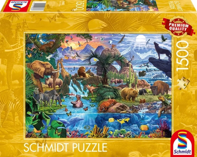 Panorama světa zvířat puzzle