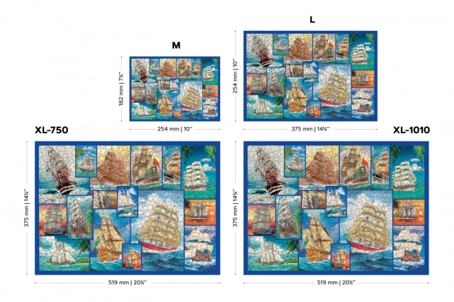 Dřevěné puzzle plachetnice 2v1