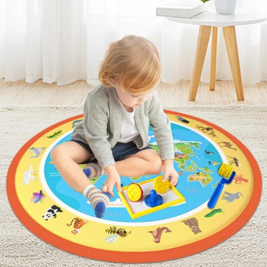 Edukativní mapa světa se zvířaty