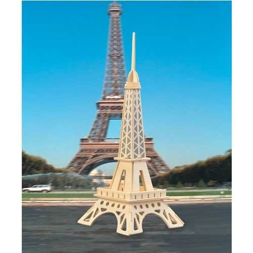 Woodcraft dřevěné 3D puzzle eiffelova věž