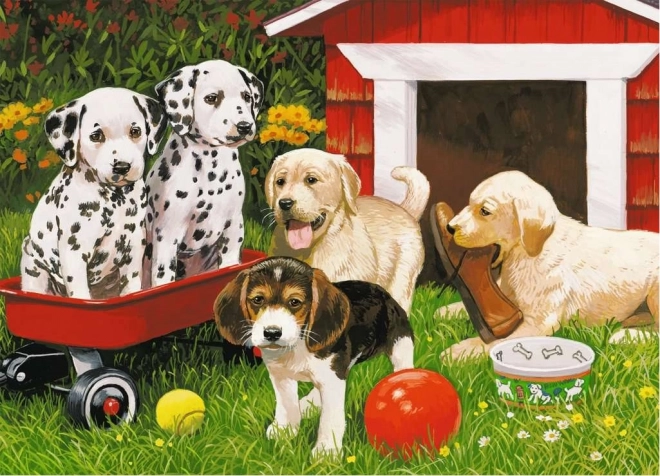 Ravensburger puzzle Štěněčí párty 60 dílků