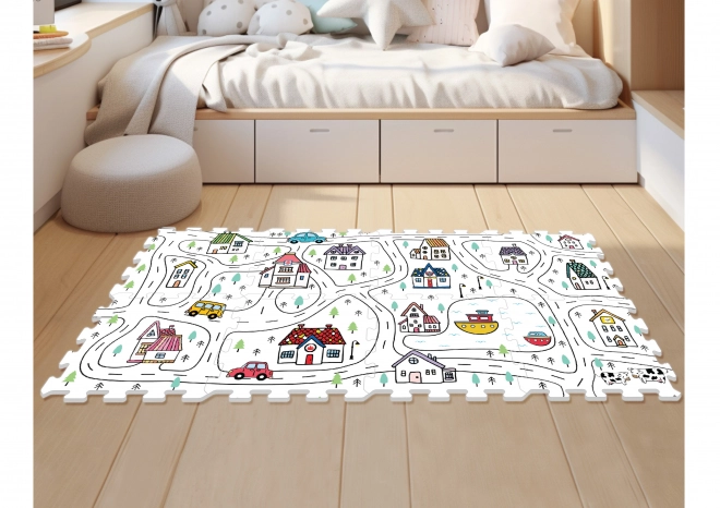 Pěnové město puzzle pro děti