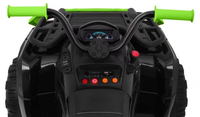 Čtyřkolka XL ATV 2,4GHz na baterie pro děti černá/zelená + dálkové ovládání + pohon 4x4 + nosič zavazadel + pomalý rozjezd + EVA + LED audio