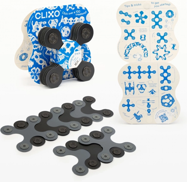 Designer Pack magnetické bloky Clixo, černé
